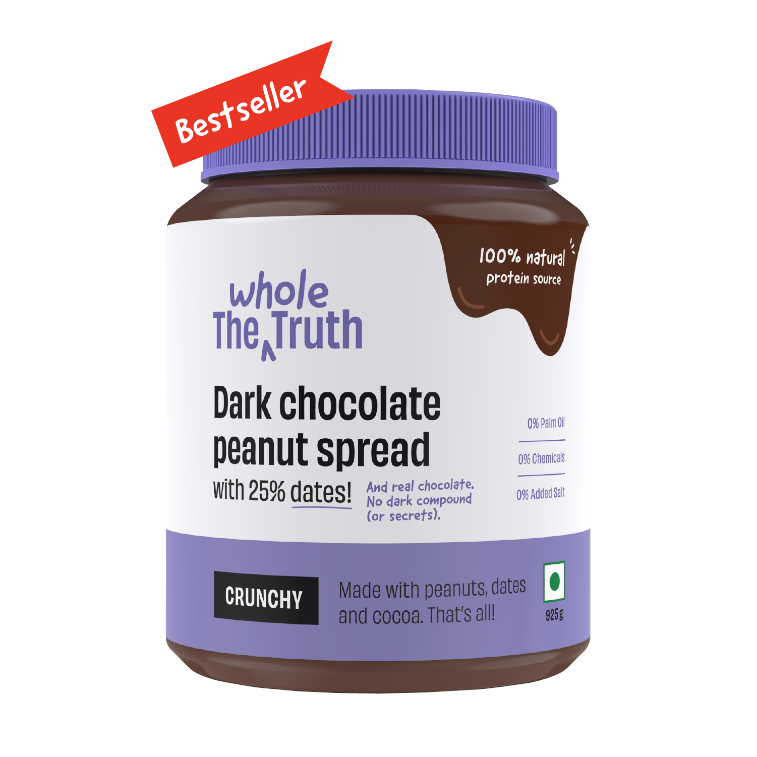 CRUNCHY - Dark Chocolate Peanut Spread