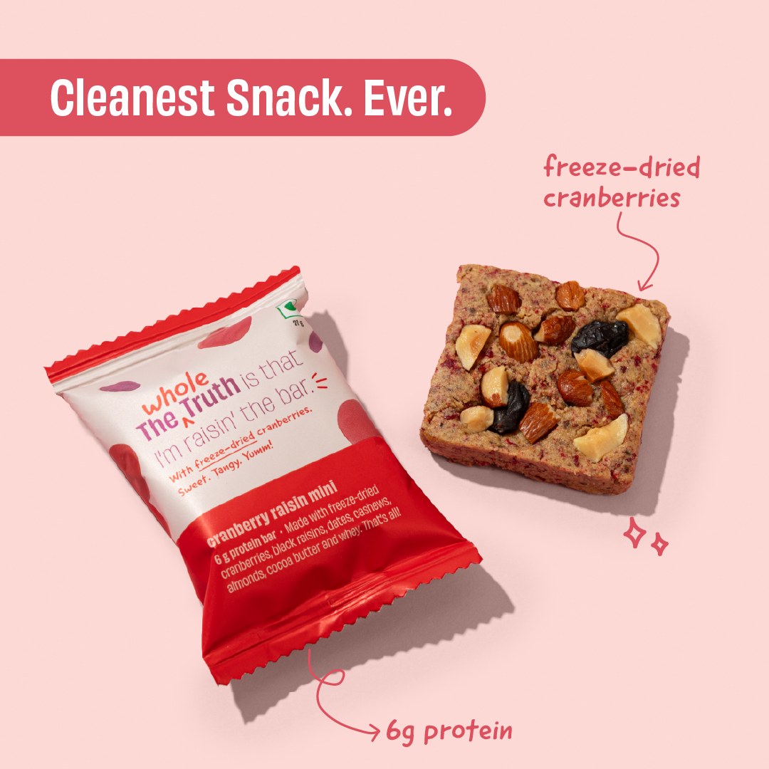 Cranberry Raisin Mini Protein Bars - Box of 12