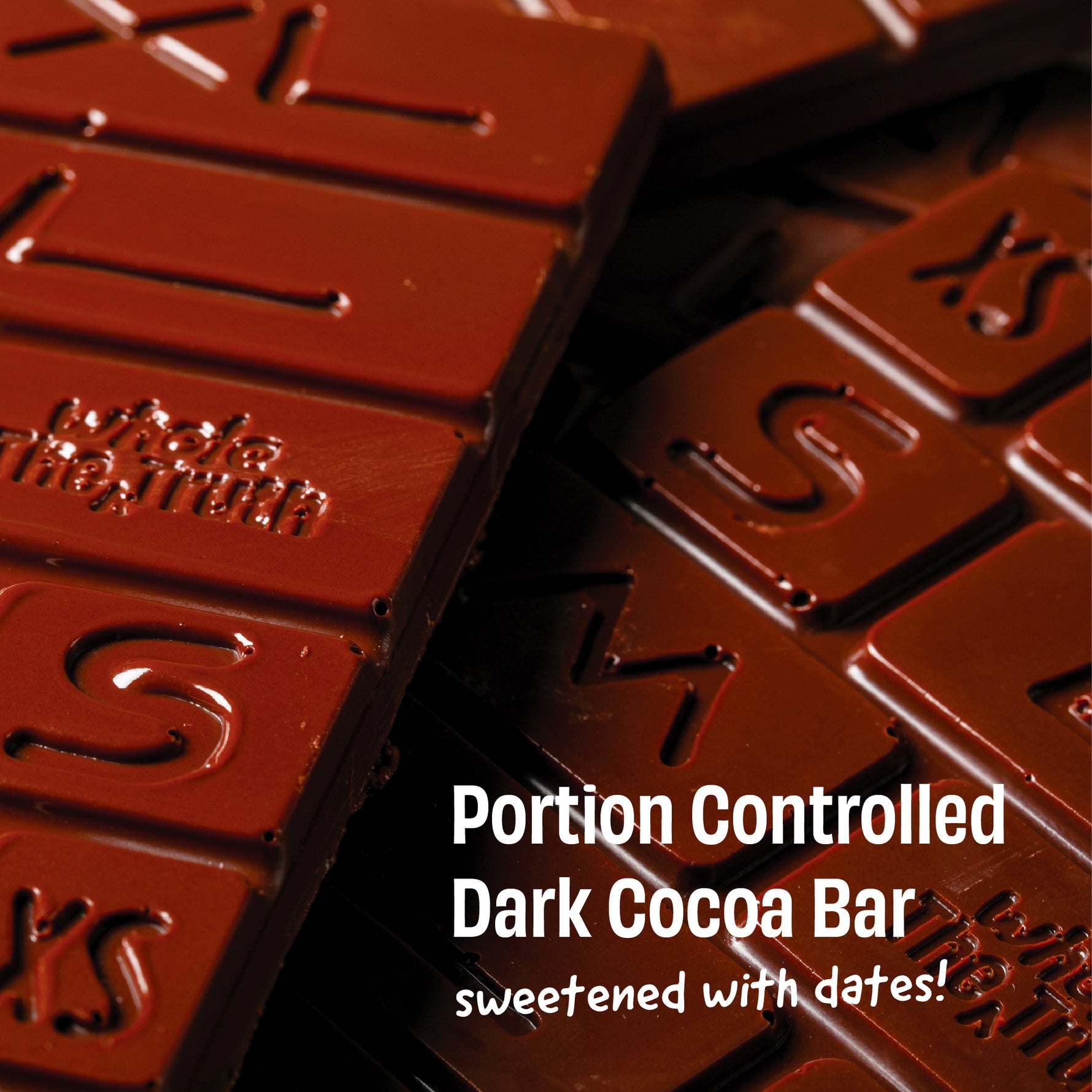 Assorted 47% Dark Cocoa Bar Sweetened with Dates - Pack of 3