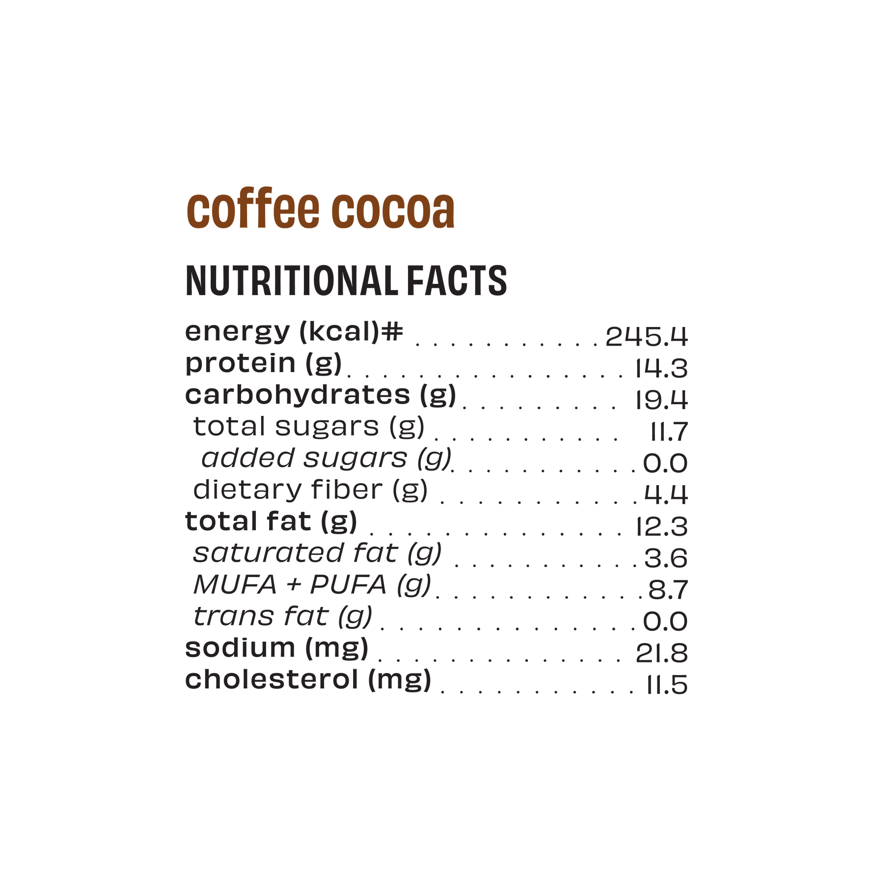 Coffee Cocoa Protein Bars - Box of 8