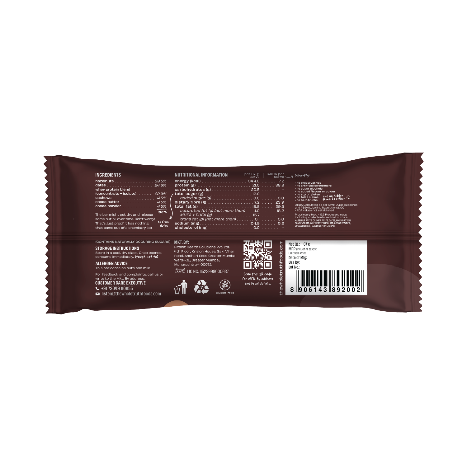 Personalised Box - Pack of 10 Protein Bars