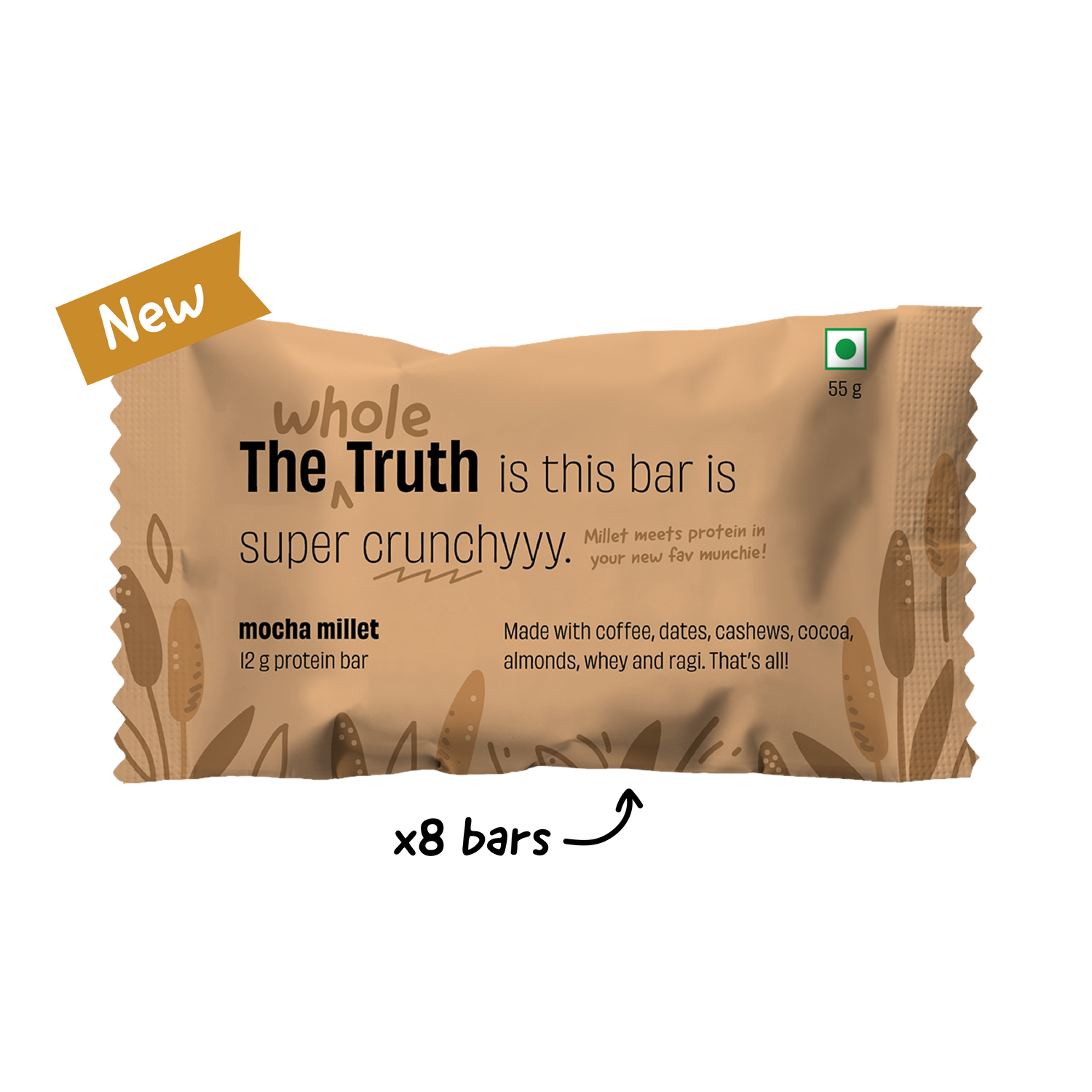 Mocha Millet Protein Bars - Box of 8