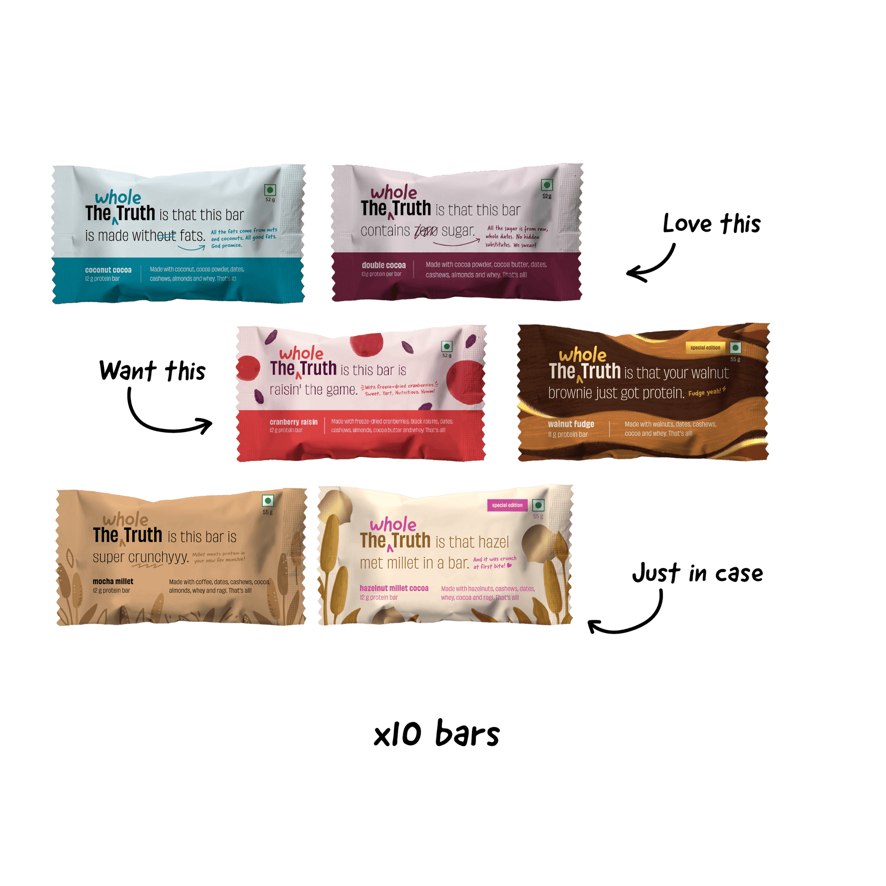 Personalised Box - Pack of 10 Protein Bars