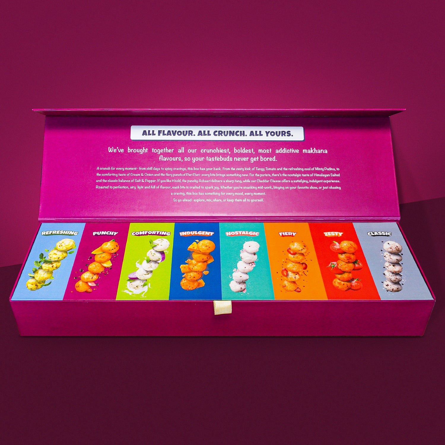 Roasted & Flavoured Makhana - Limited Edition Box (55g x 8)