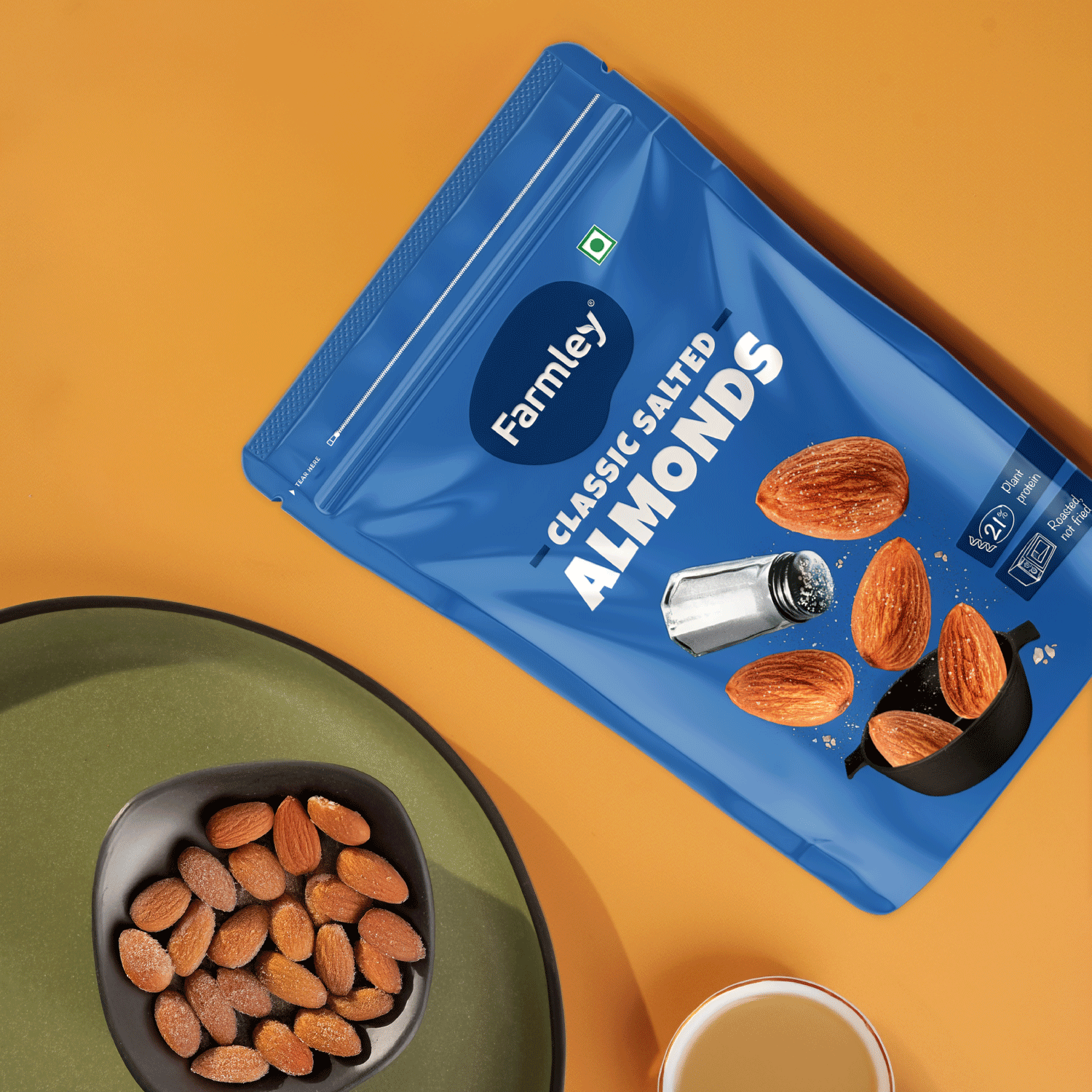 Classic Salted Almonds (200g) - Roasted, Not Fried