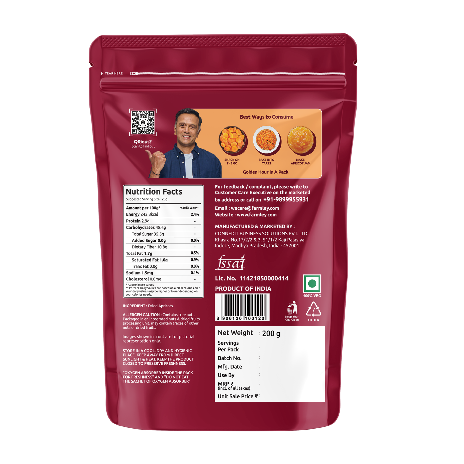 Dried Turkish Apricots (200g)