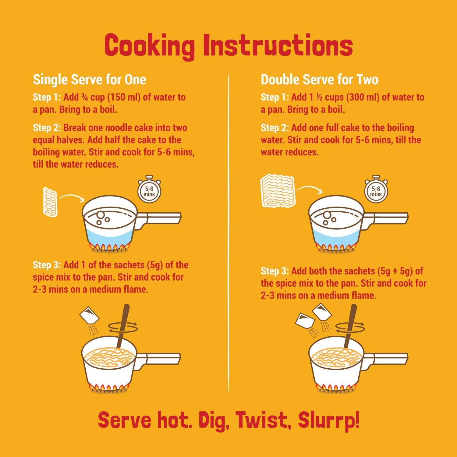 Instant Noodles Serves-4 (pack of 2)