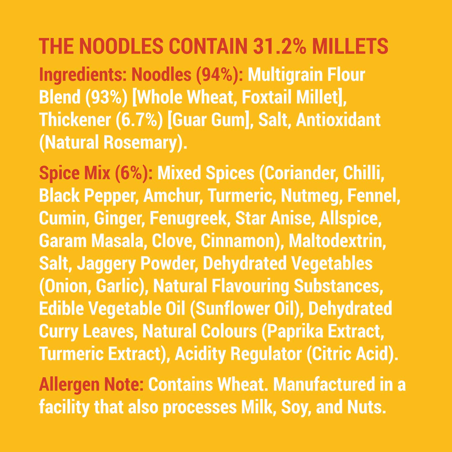 Millet Noodles - Classic Masala Family Pack (Serves 8)