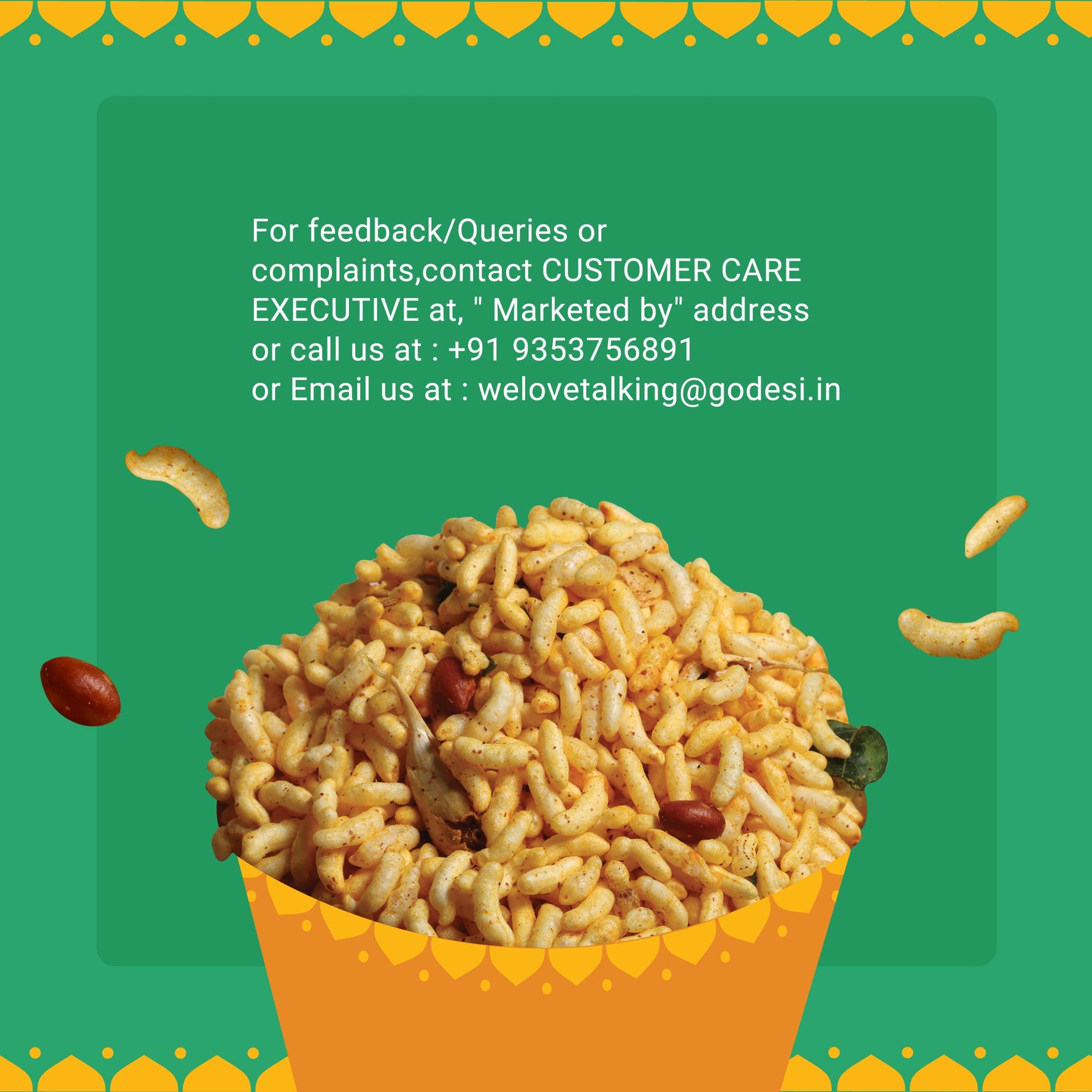 GO DESi - Kolkata Jhalmuri, Bombay Bhel & Garlic Masala Murmura | Pack of 3 | No Palm Oil