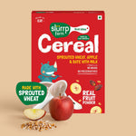 First Bites Sprouted Wheat, Apple and Date Cereal with Milk for Little Ones