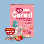 First Bites Strawberry, Sprouted Ragi & Rice Cereal with Milk for Little Ones