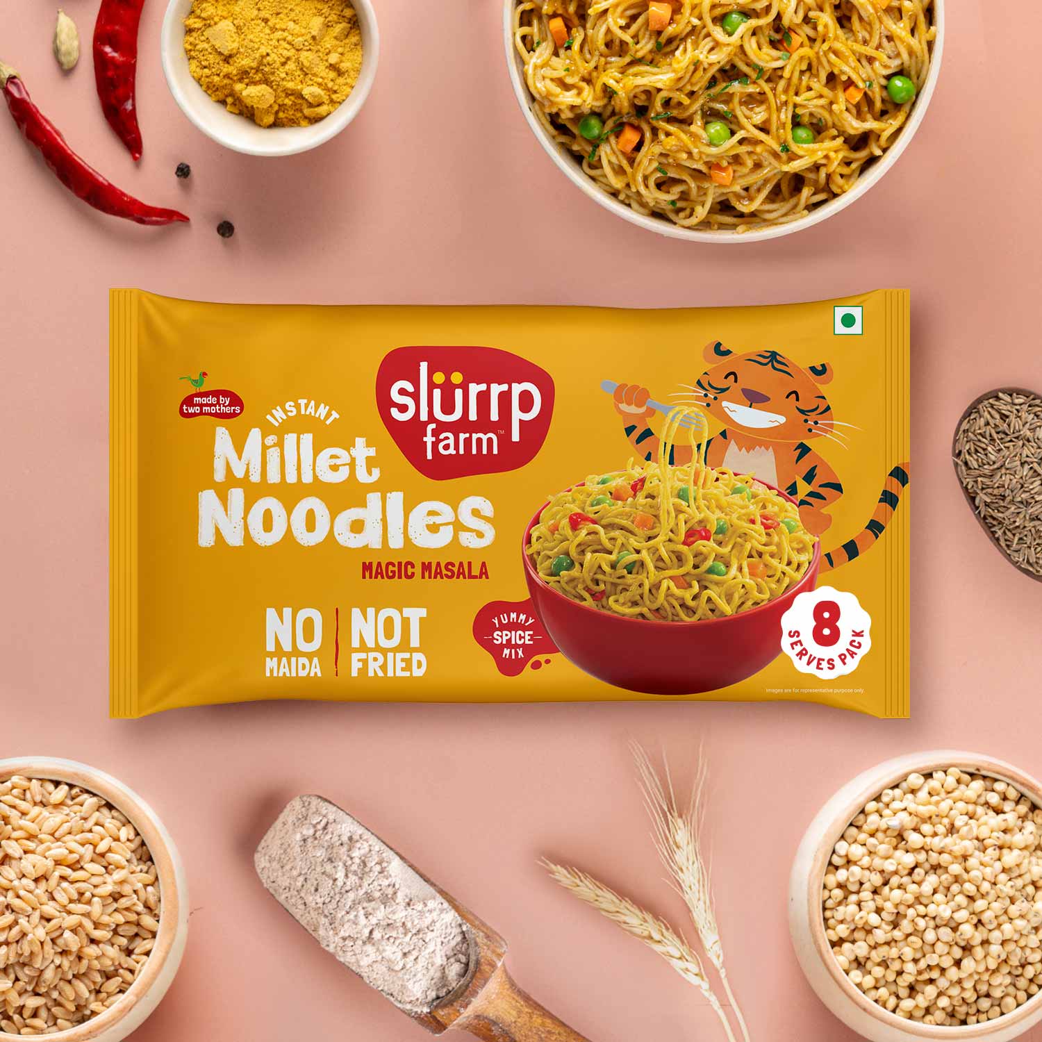 Instant Noodles - Serves 8 (Pack of 4)