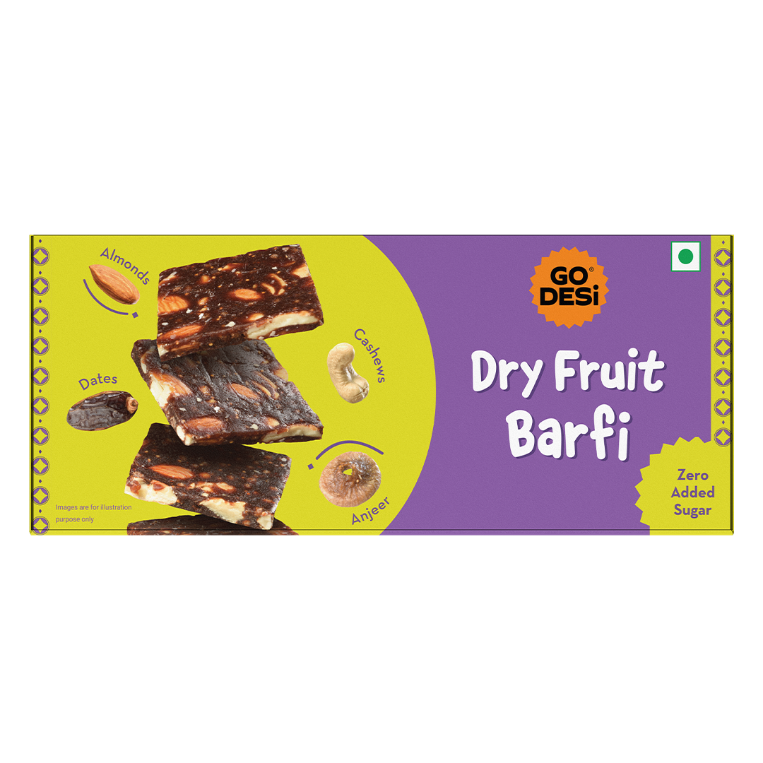 Dry Fruit Barfi | Made with 93% Dry Fruits | Pack of 6
