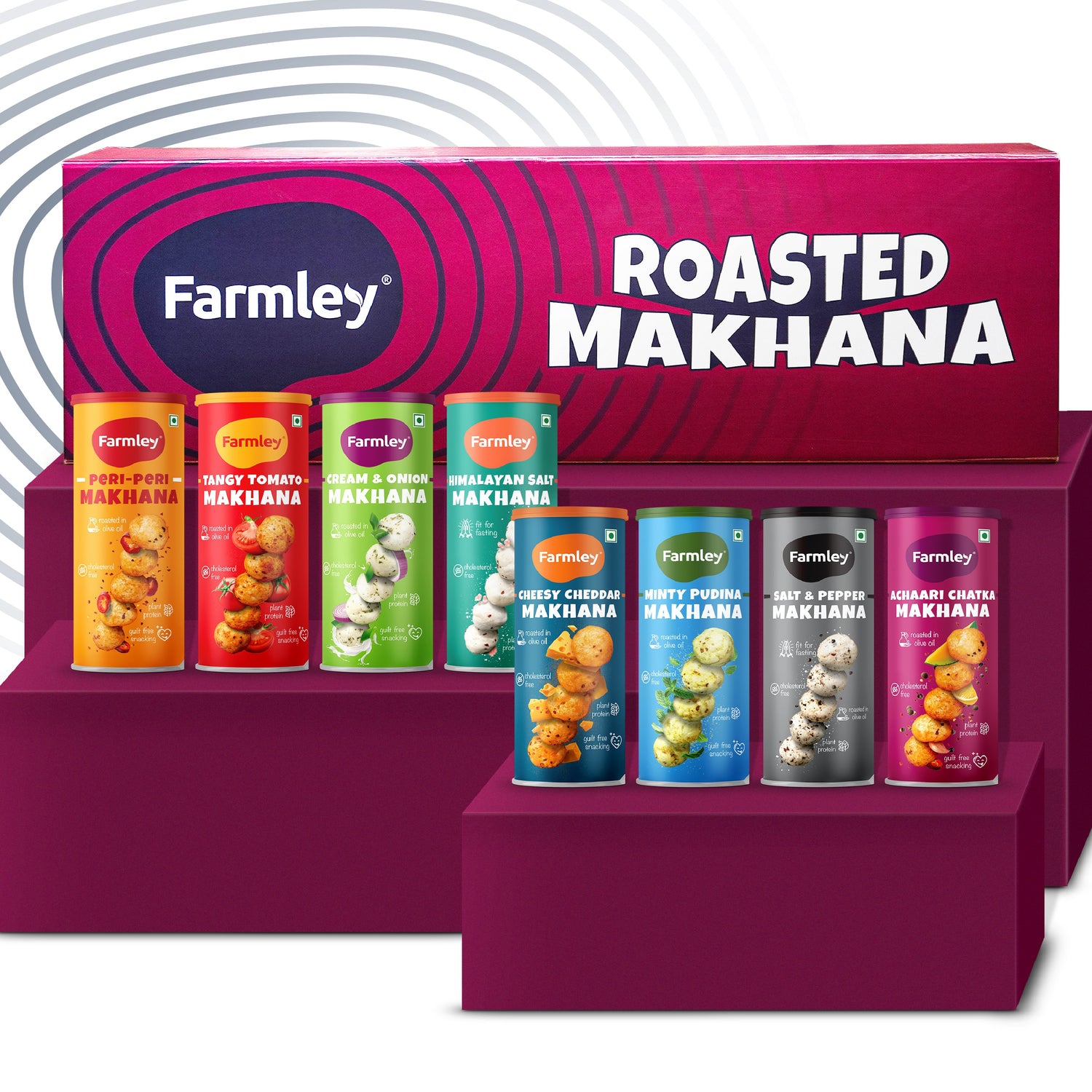 Roasted & Flavoured Makhana - Limited Edition Box (55g x 8)