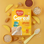 Mango, Ragi and Rice Cereal with Milk