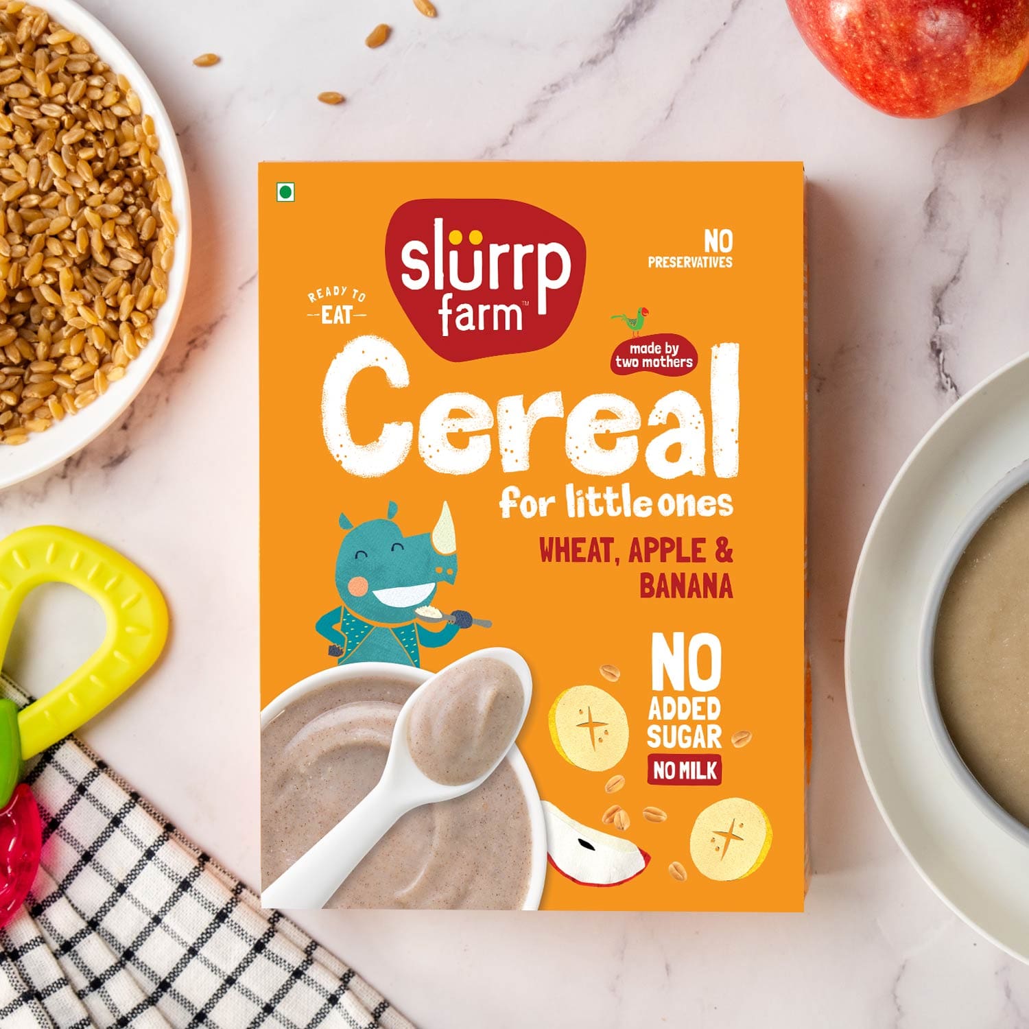 Instant Healthy Cereal | Wheat, Apple & Banana Cereal