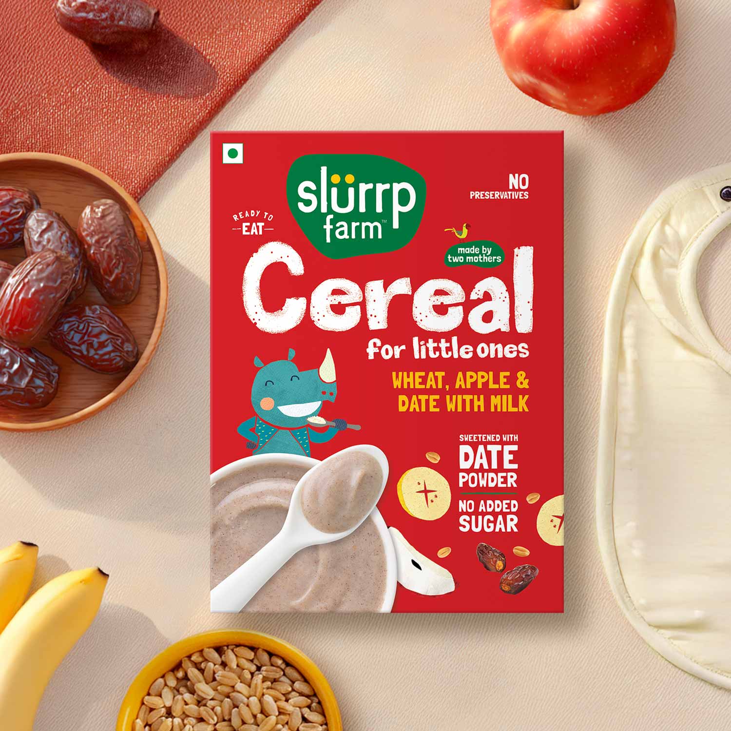 Wheat, Apple & Date with Milk | Instant Cereal