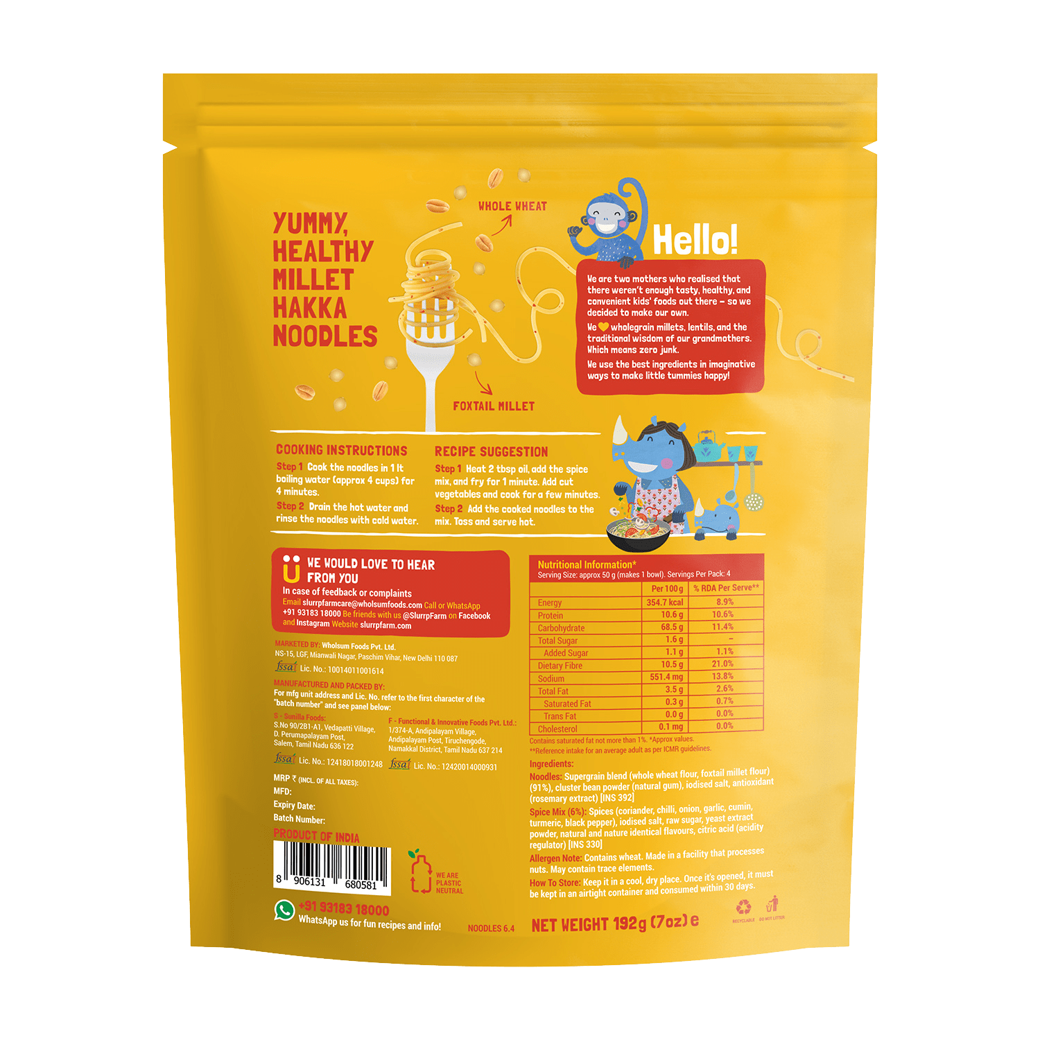 Millet Noodles - All Flavours x 3