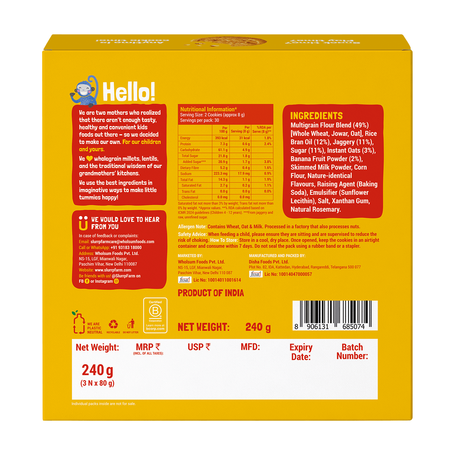 Banana Oat Cookies | Buy 2 Get 1 Free | Super Value Pack