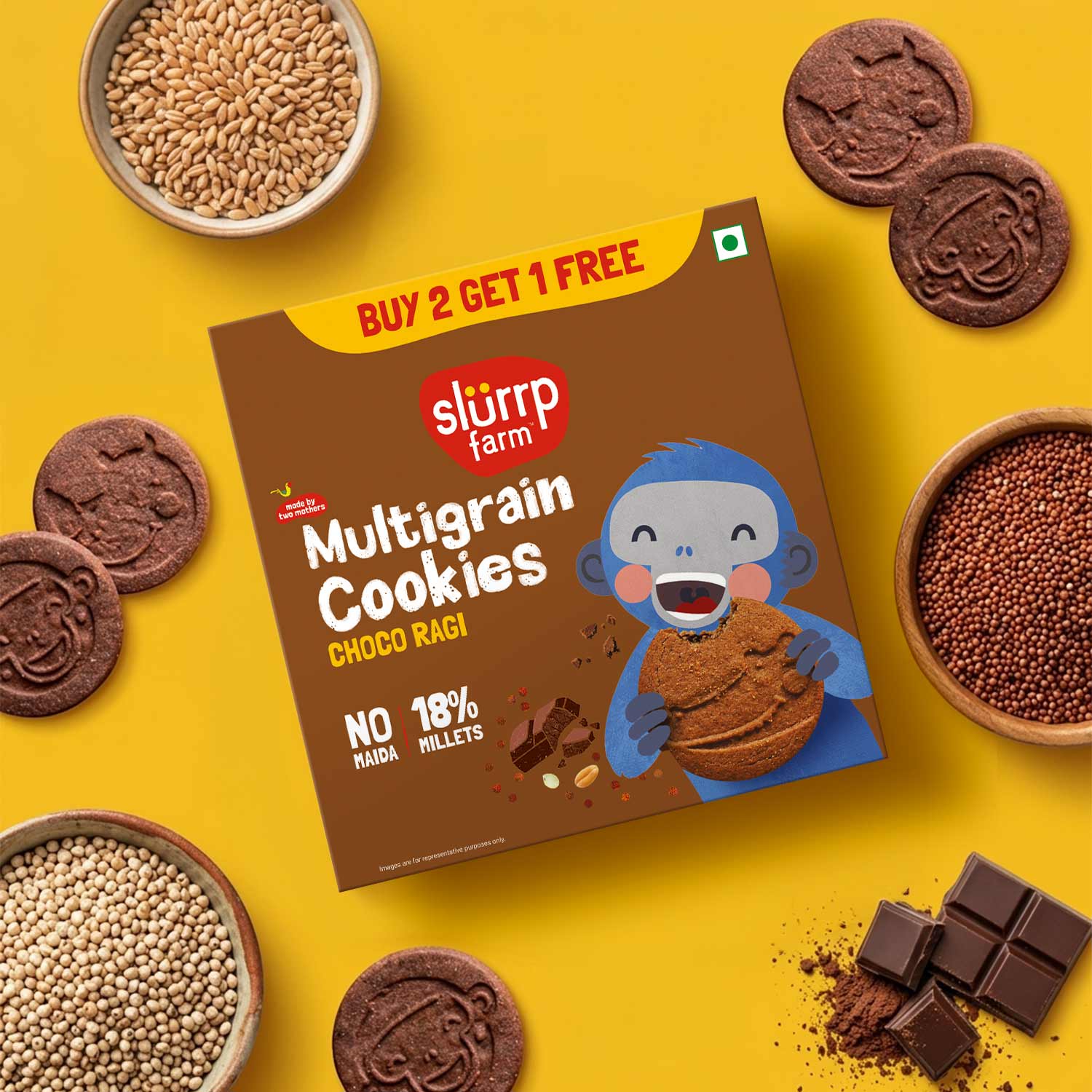Choco Ragi Cookies | Buy 2 Get 1 Free | Super Value Pack