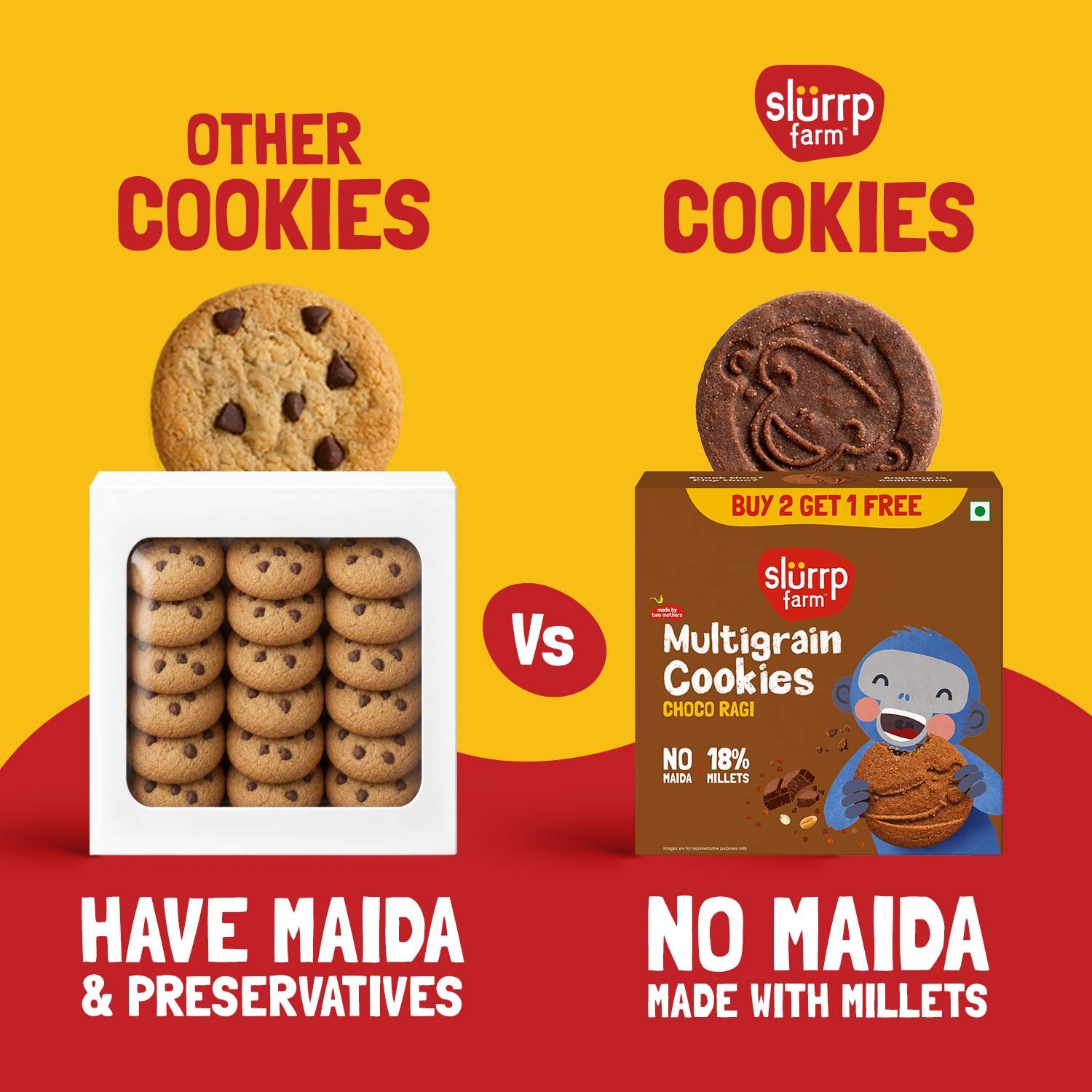 Choco Ragi Cookies | Buy 2 Get 1 Free | Super Value Pack