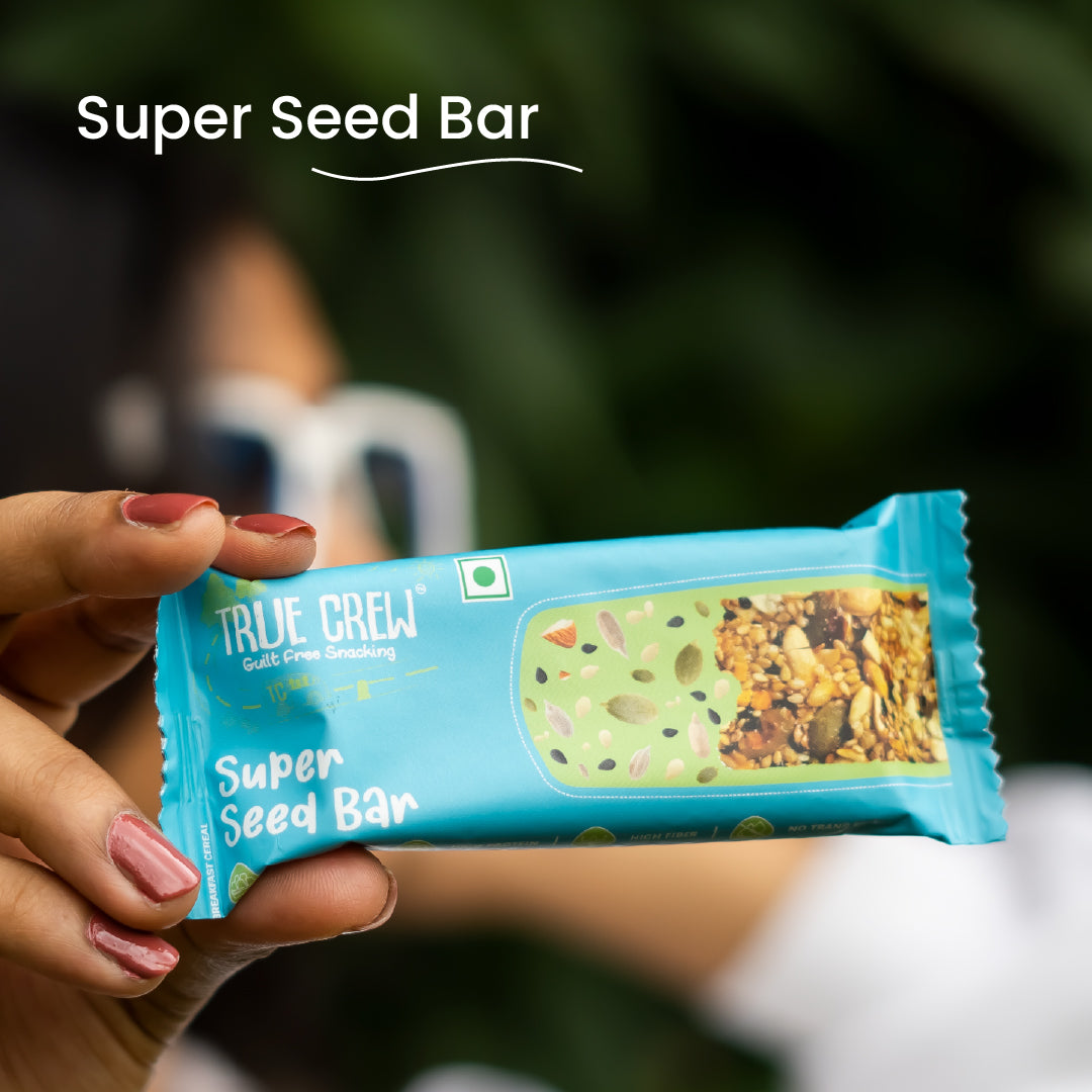TRUE CREW - Super Seed Bar, 25 g Each (Pack of 10)