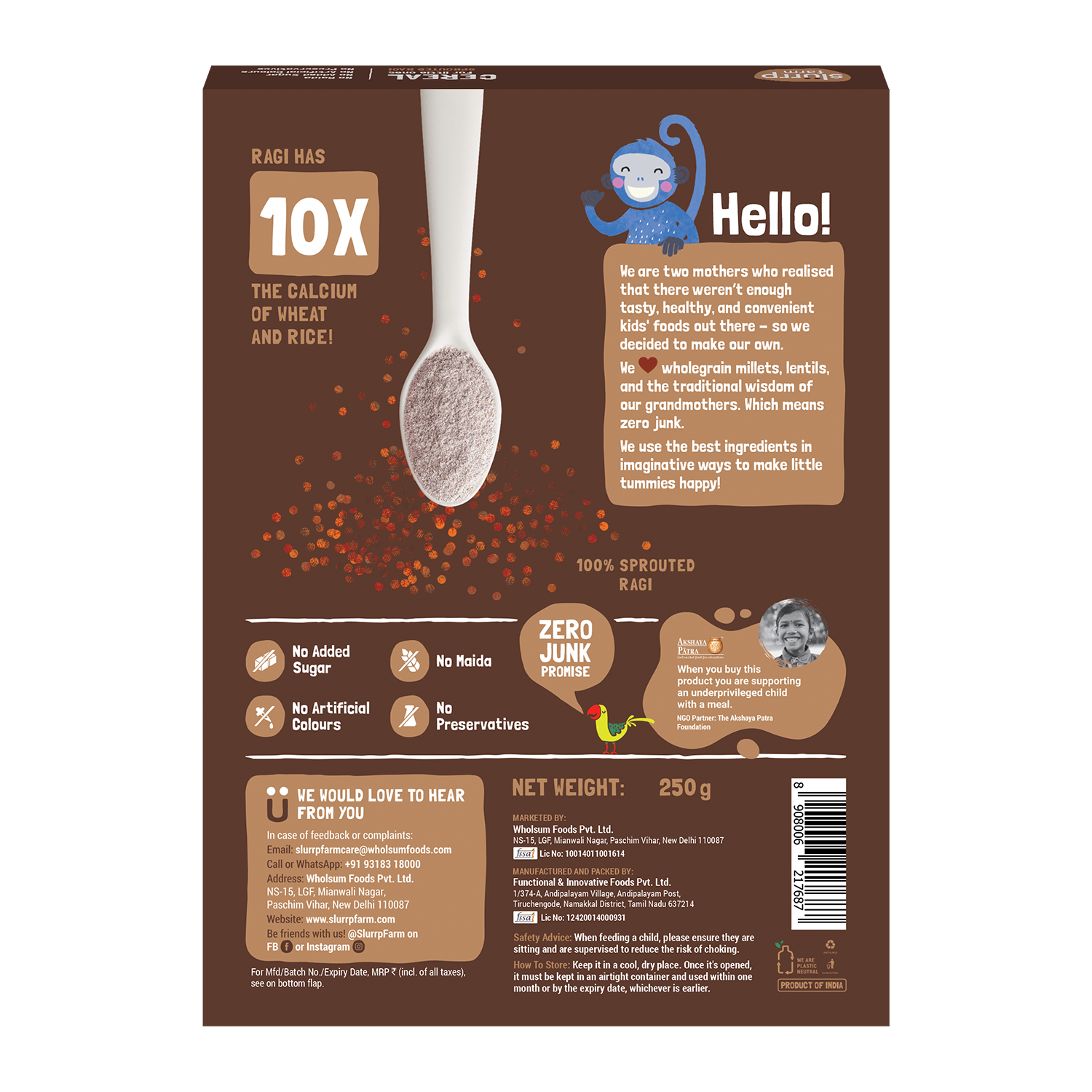 Sprouted Ragi Powder for Little Ones