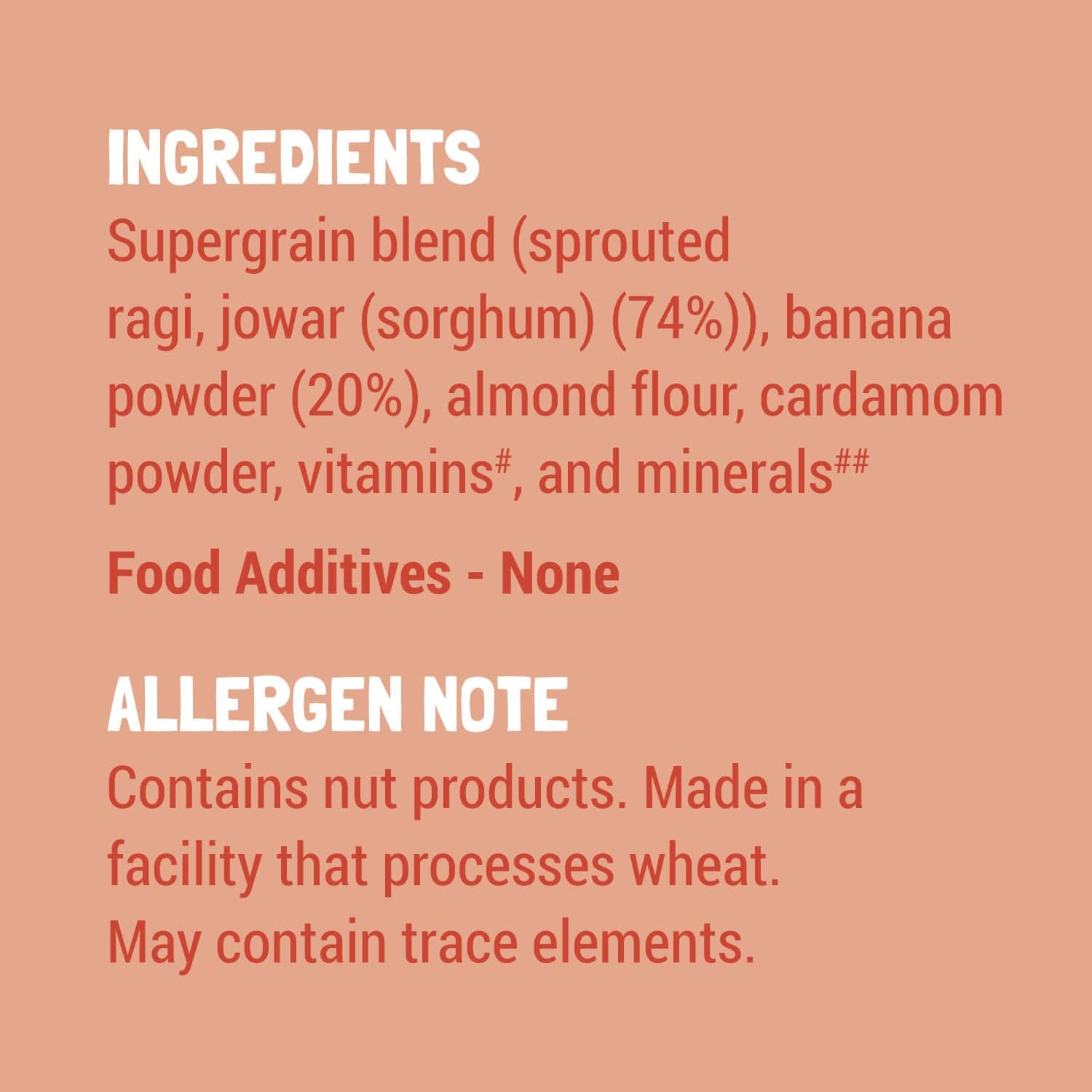 TRIAL PACK - Ragi, Almond and Banana Cereal | Porridge Mix, 50g Pack