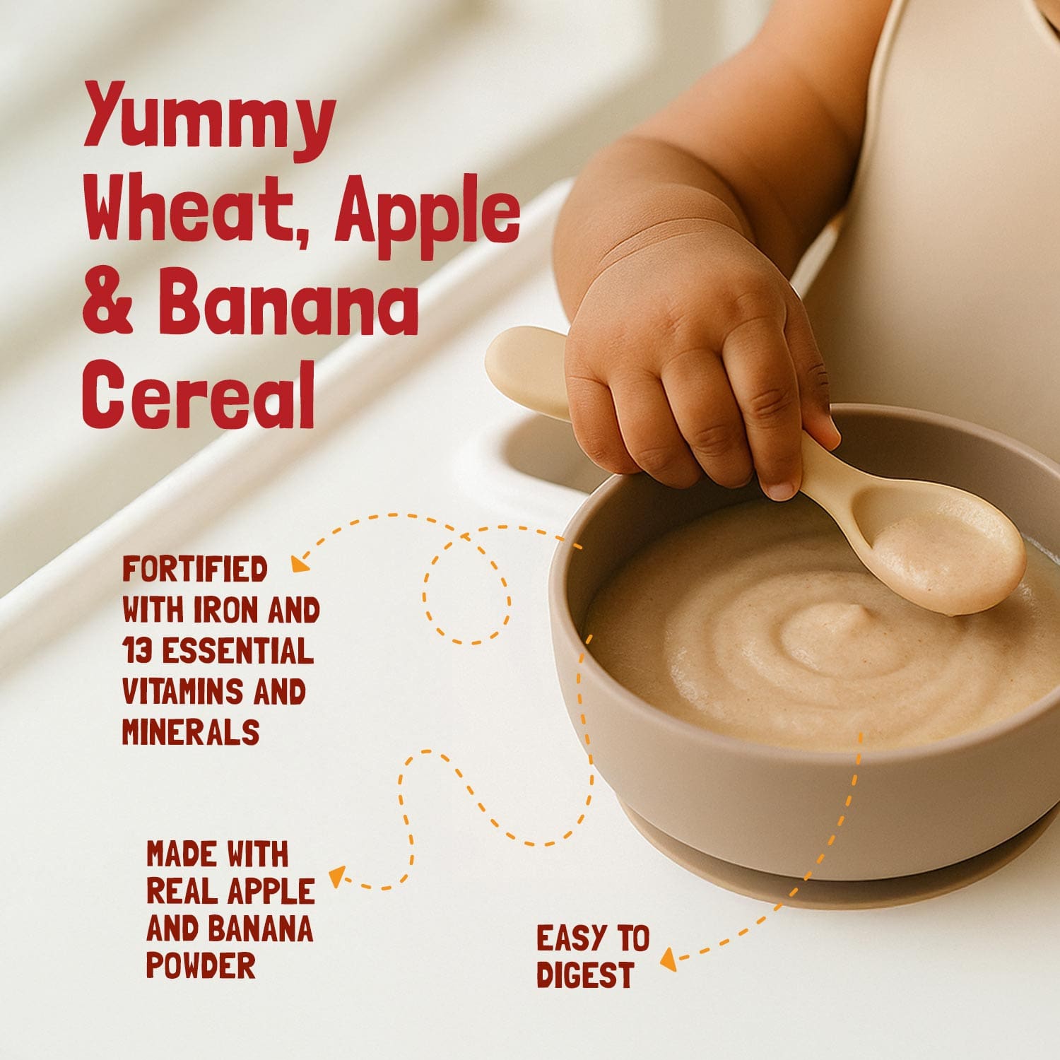 Instant Healthy Cereal | Wheat, Apple & Banana Cereal