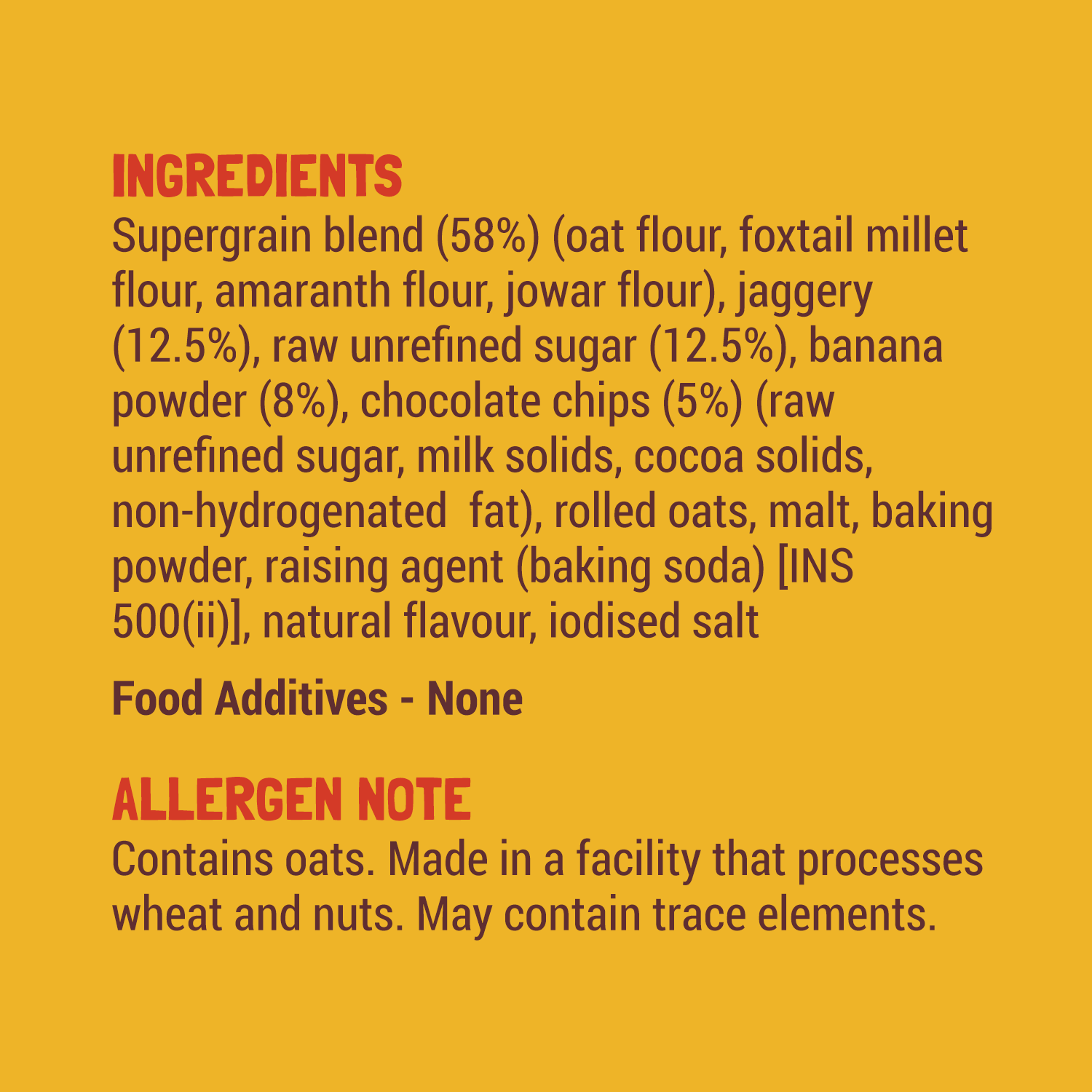 Trial Pack - Banana Choco-Chip Millet Pancake Mix