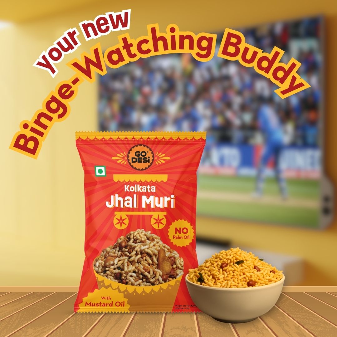 GO DESi - Kolkata Jhalmuri, Bombay Bhel & Garlic Masala Murmura | Pack of 3 | No Palm Oil
