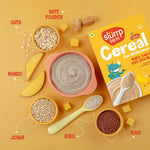 Mango, Ragi and Rice Cereal with Milk