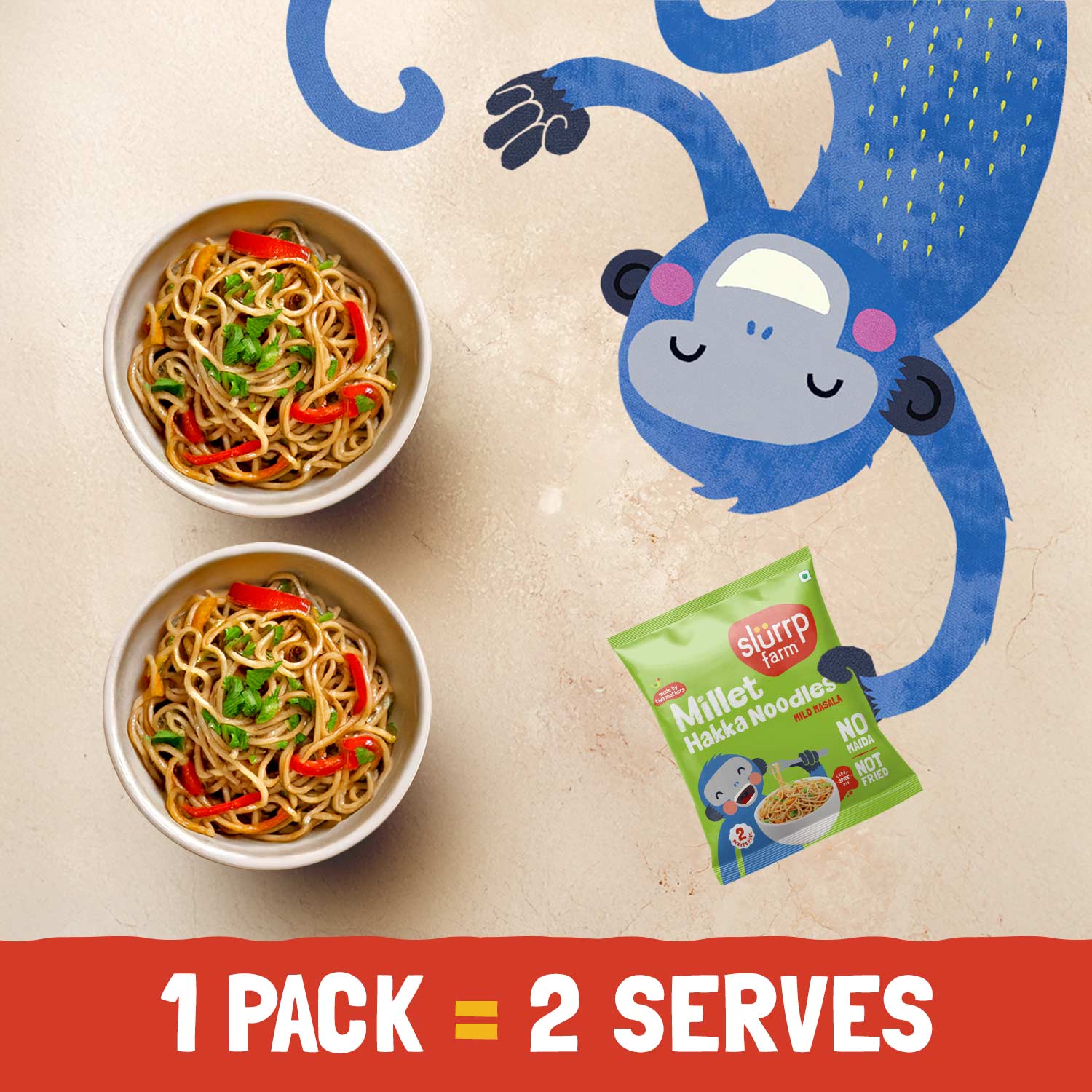 Millet Noodles - Mild Masala (Serves 2)