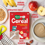 First Bites Sprouted Wheat, Apple and Date Cereal with Milk for Little Ones