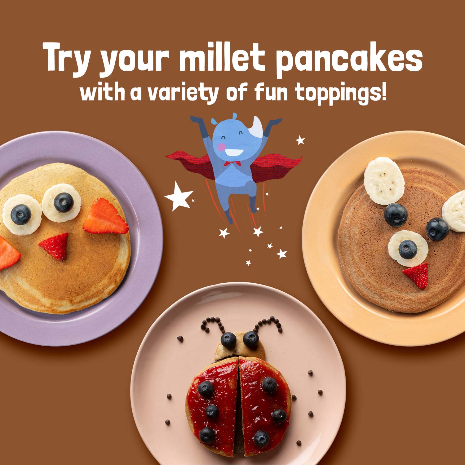 Chocolate Millet Pancake Mix | No Maida