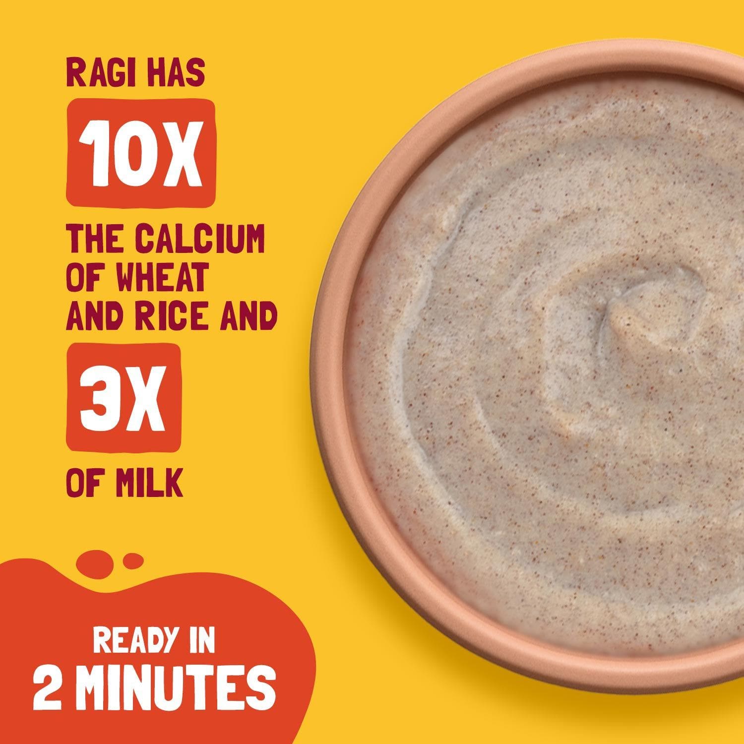 Mango, Ragi and Rice Cereal with Milk