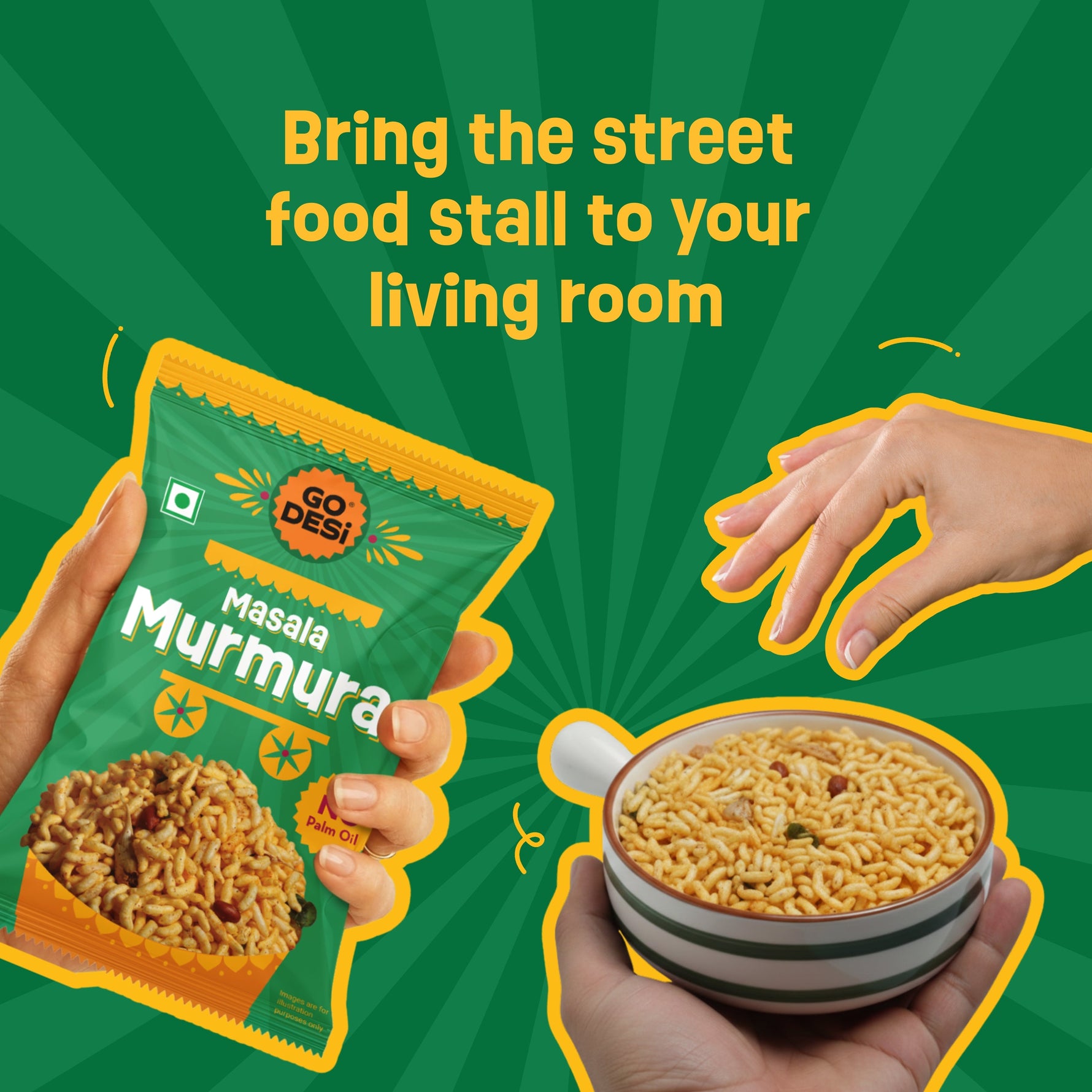 Garlic Masala Murmura | With Bold Garlic | No Palm Oil | Pack of 3