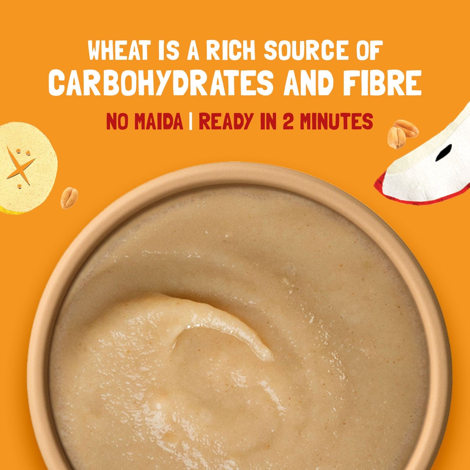 Instant Healthy Cereal | Wheat, Apple & Banana Cereal