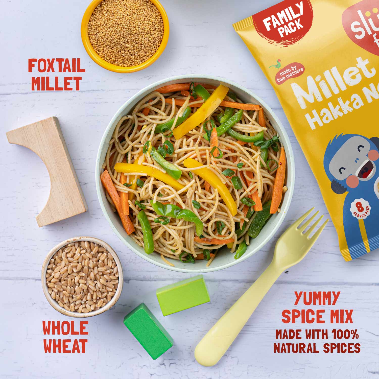 Millet Noodles - Classic Masala Family Pack (Serves 8)