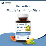 SupaSupp He's Active - Multivitamin for Men | All Round Nutrition For Men On The Go | Health Supplement | 60 Veg Cap, 500 mg