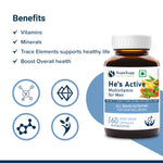 SupaSupp He's Active - Multivitamin for Men | All Round Nutrition For Men On The Go | Health Supplement | 60 Veg Cap, 500 mg