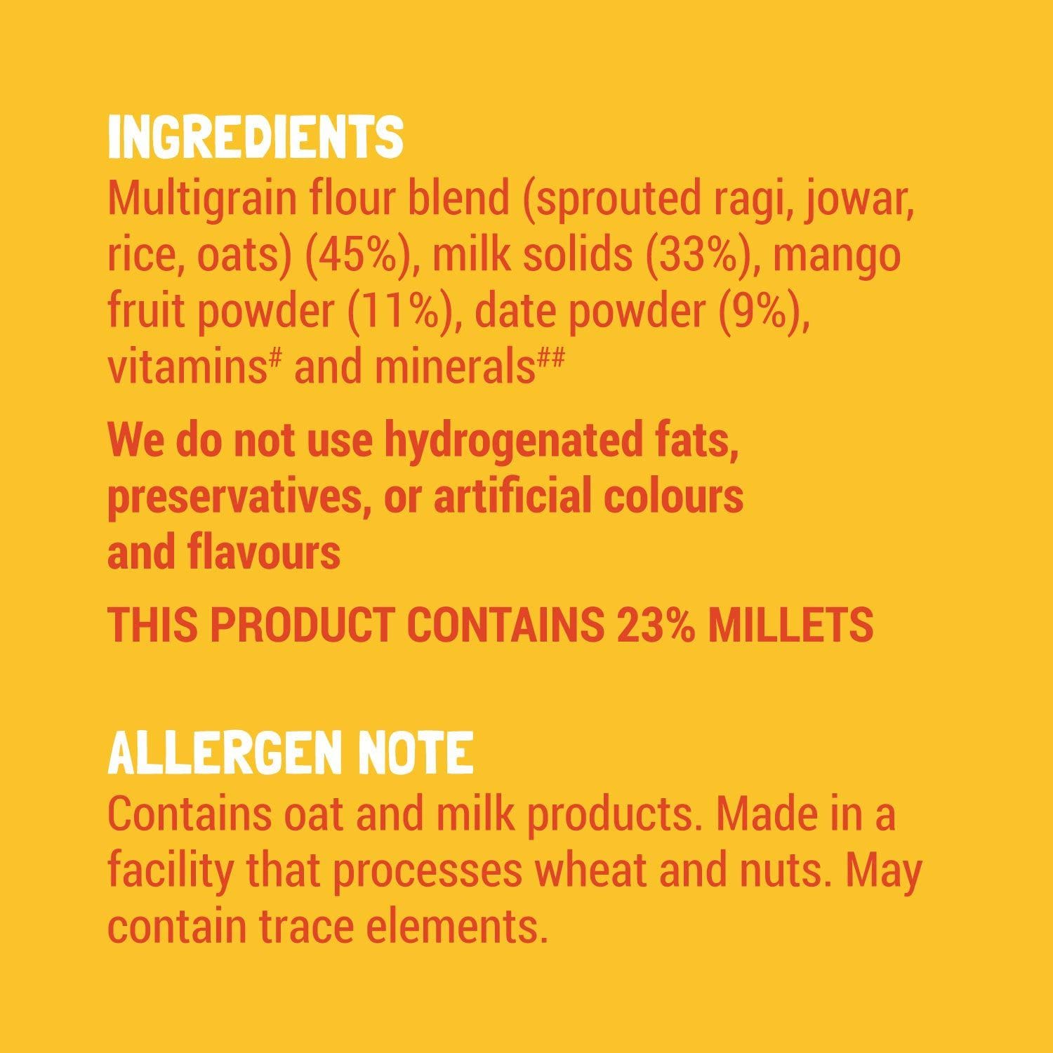 Mango, Ragi and Rice Cereal with Milk