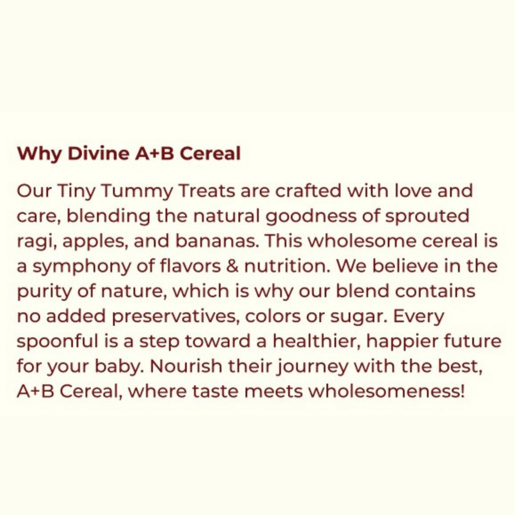 A+B Cereal Sprouted Ragi for Easy Digestion and Natural Weight Gain