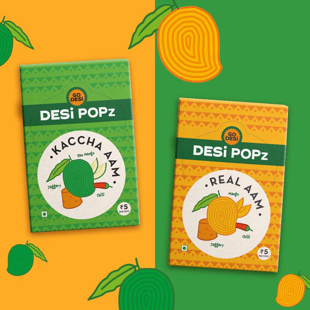 DESi Popz Aam Combo | Real Aam & Kaccha Aam | Pack of 50