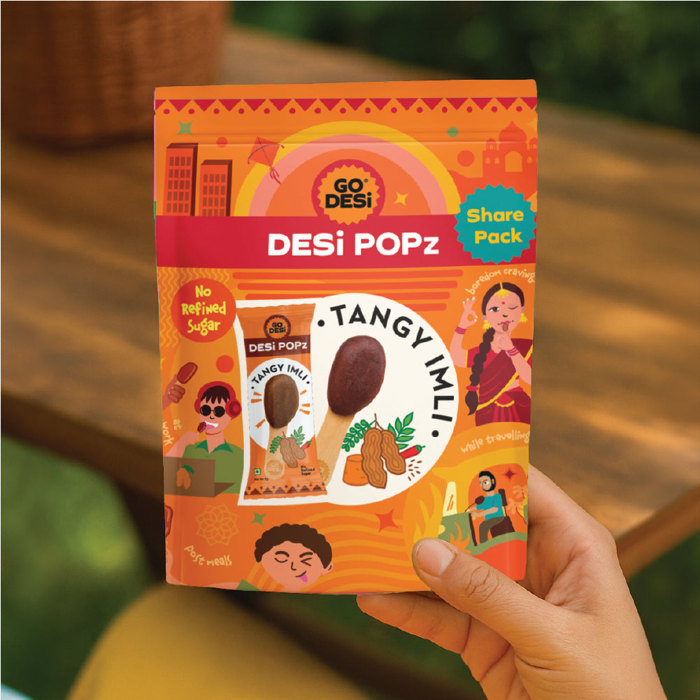 DESi Popz Tangy Imli | Made with Jaggery | Pack of 8