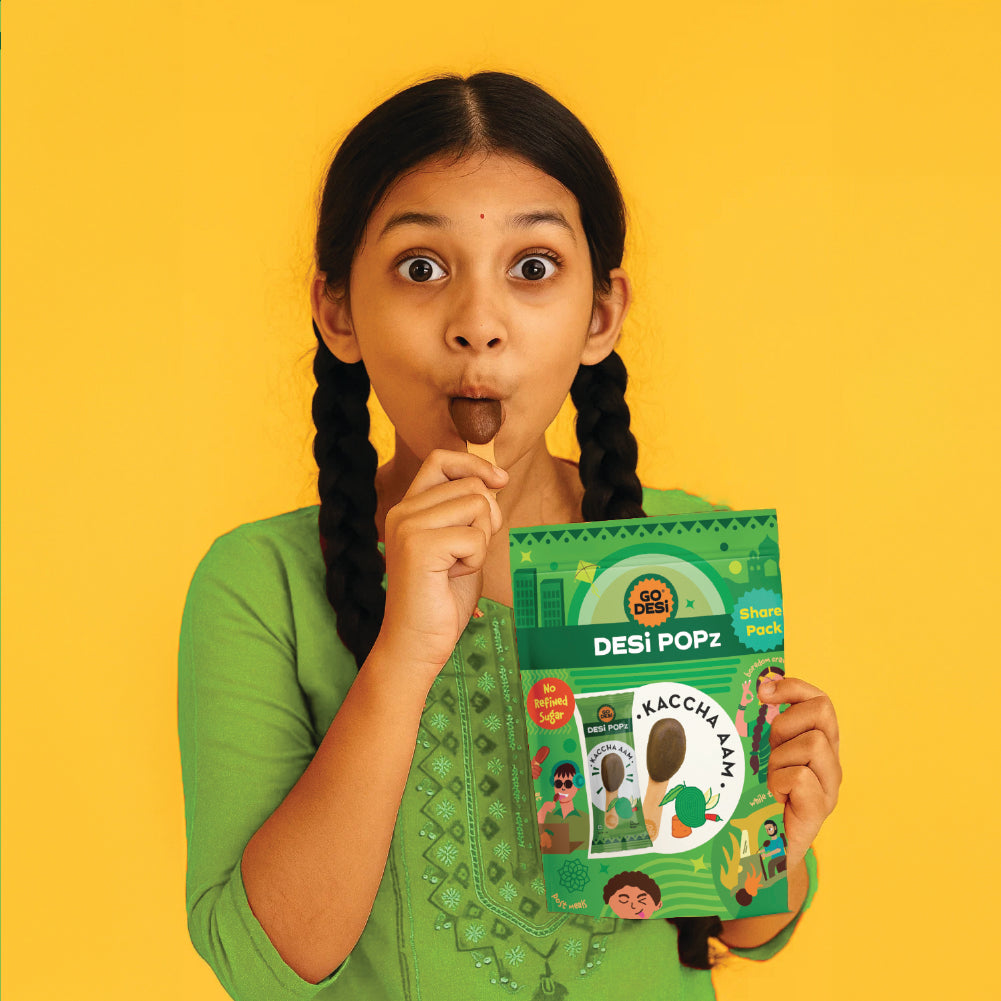 DESi Popz Kaccha Aam | Made with Jaggery | Pack of 8