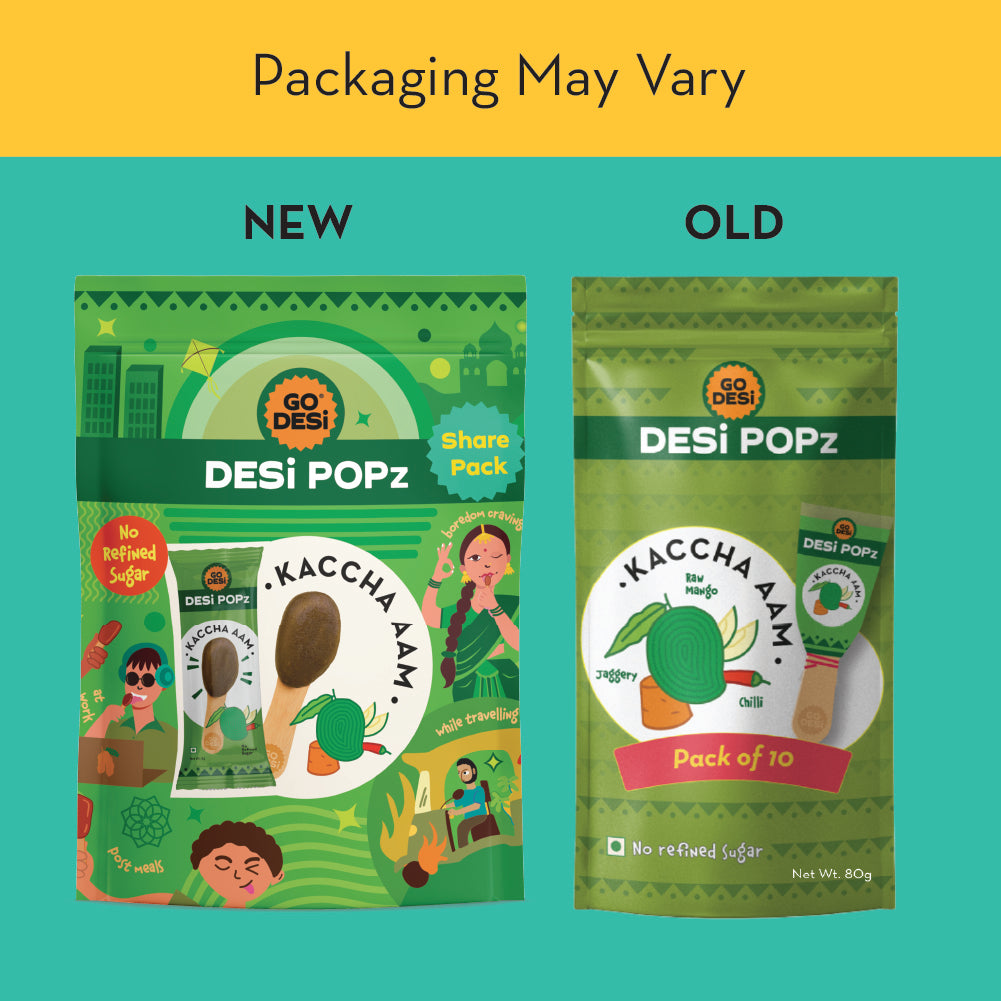 DESi Popz Kaccha Aam | Made with Jaggery | Pack of 8