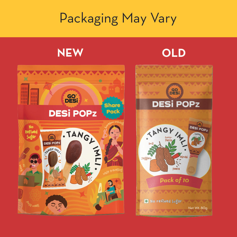 DESi Popz Tangy Imli | Made with Jaggery | Pack of 8