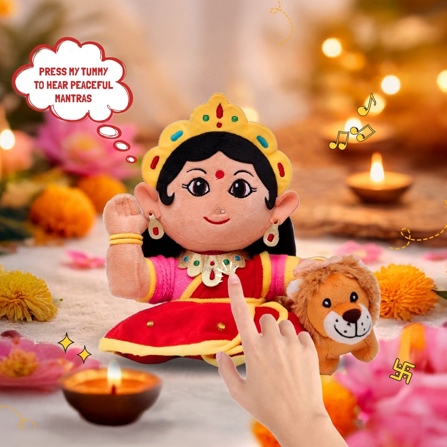 Mantra Chanting Devi Durga (Small - 24 cm)