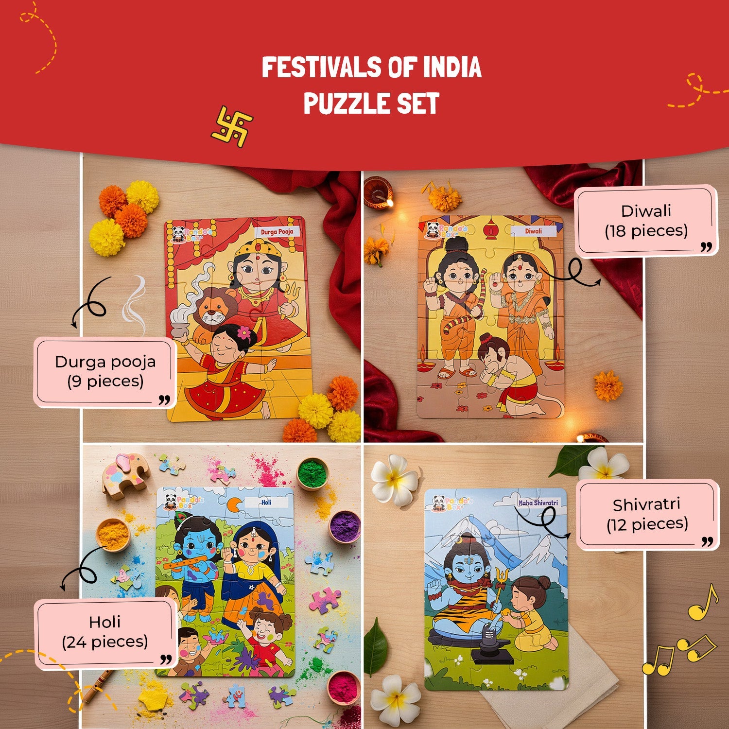 Festivals of India & Divine Favourites Puzzle Combo